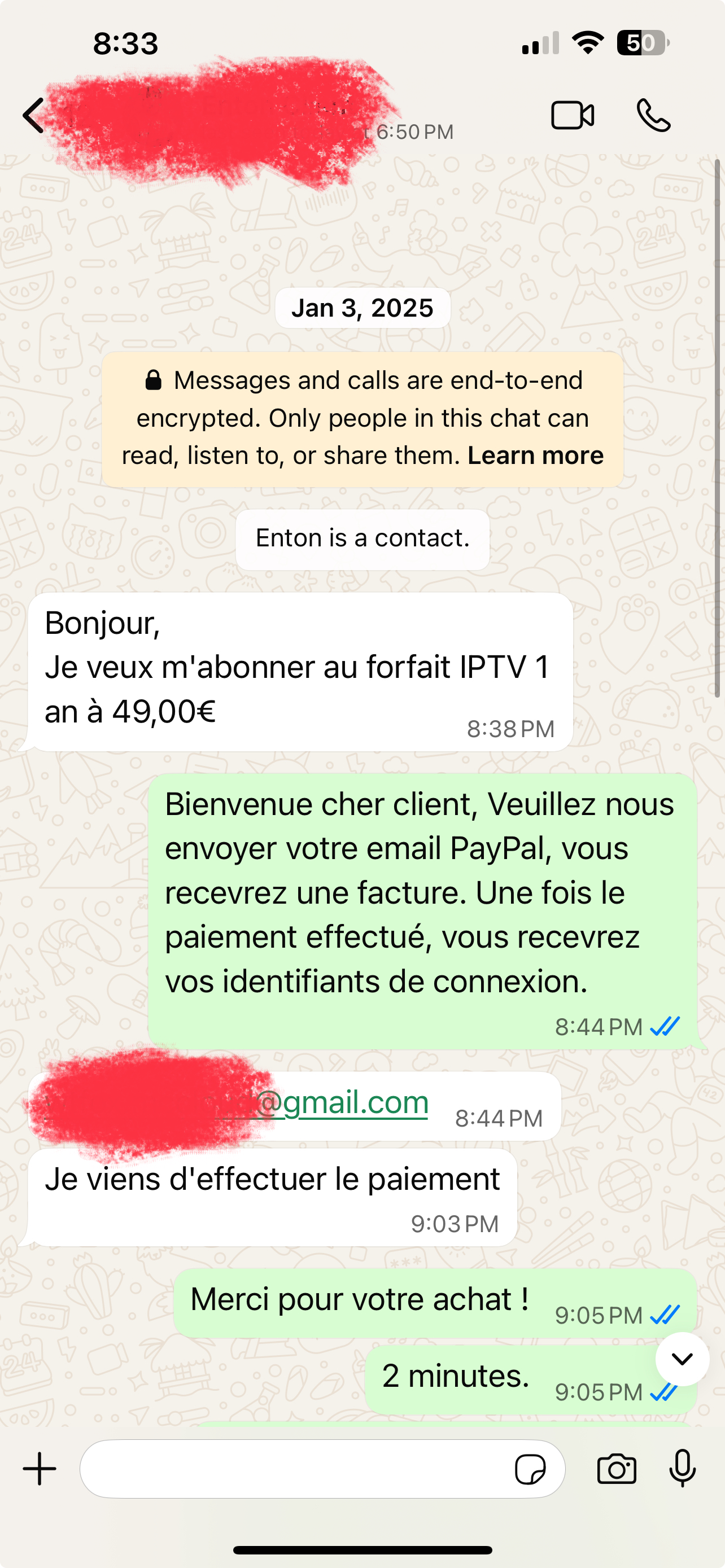 WhatsApp testimonial from Carlos M.